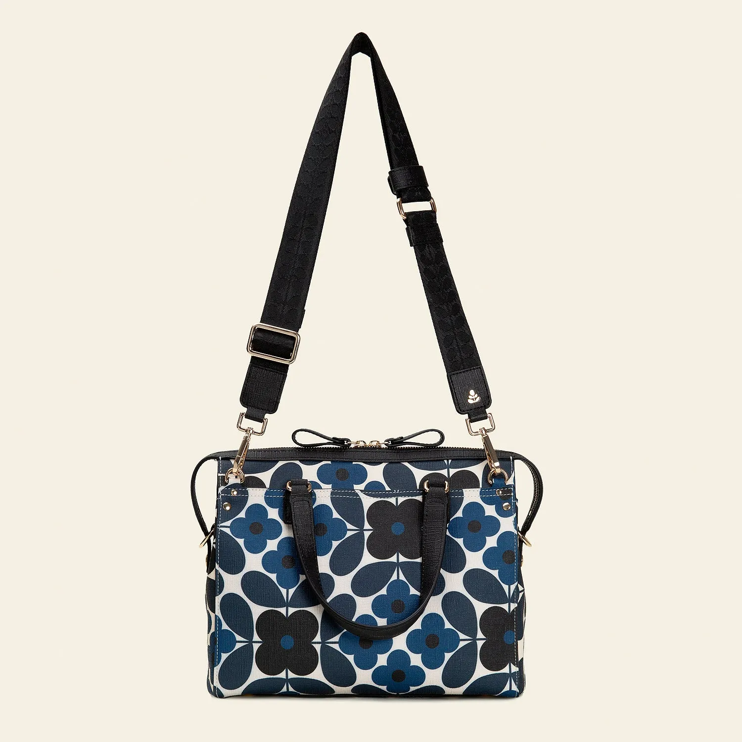 Fletcher Handbag - Flower Tile Navy