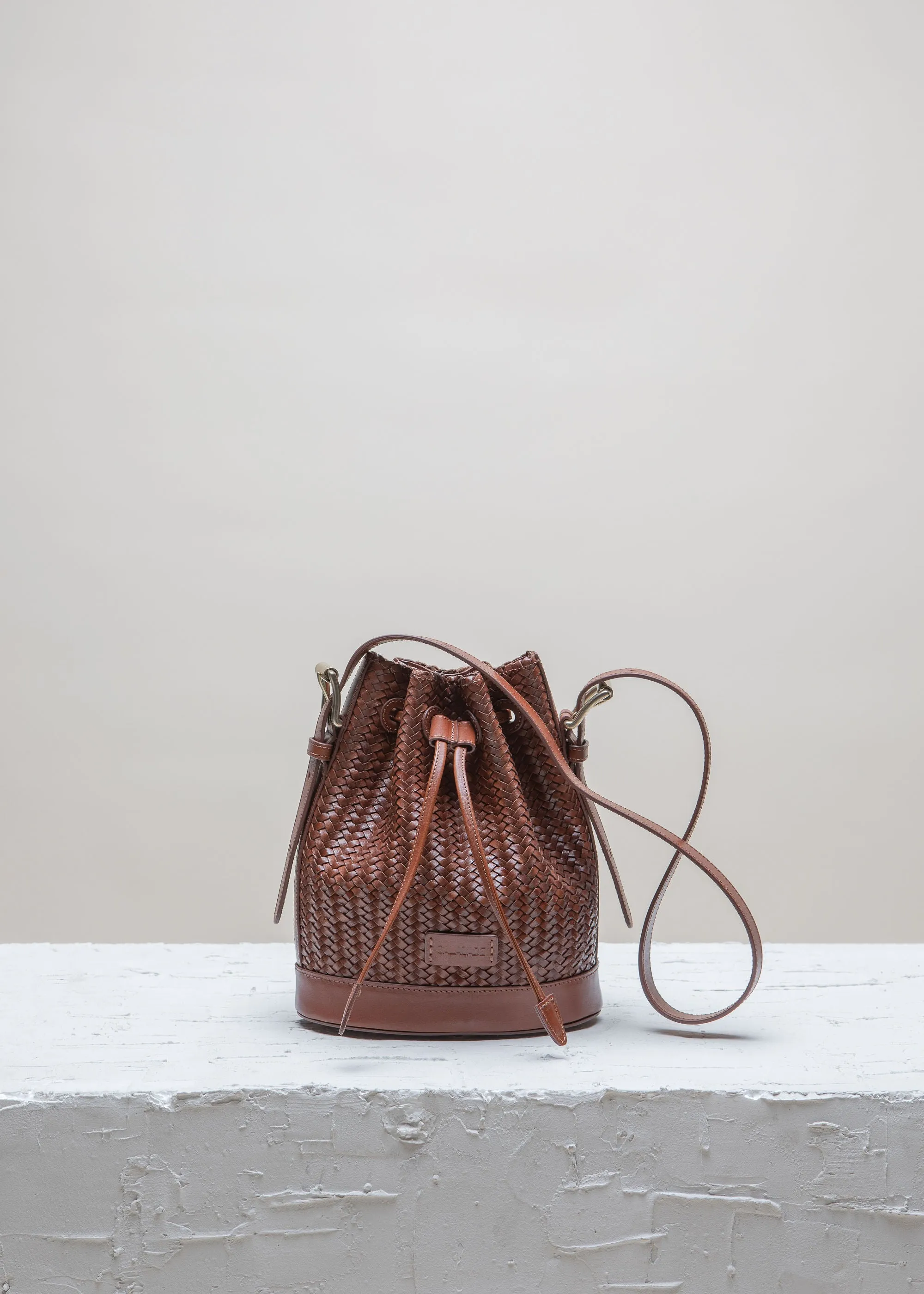 Gaya Mini Nutmeg Twill Bucket Bag