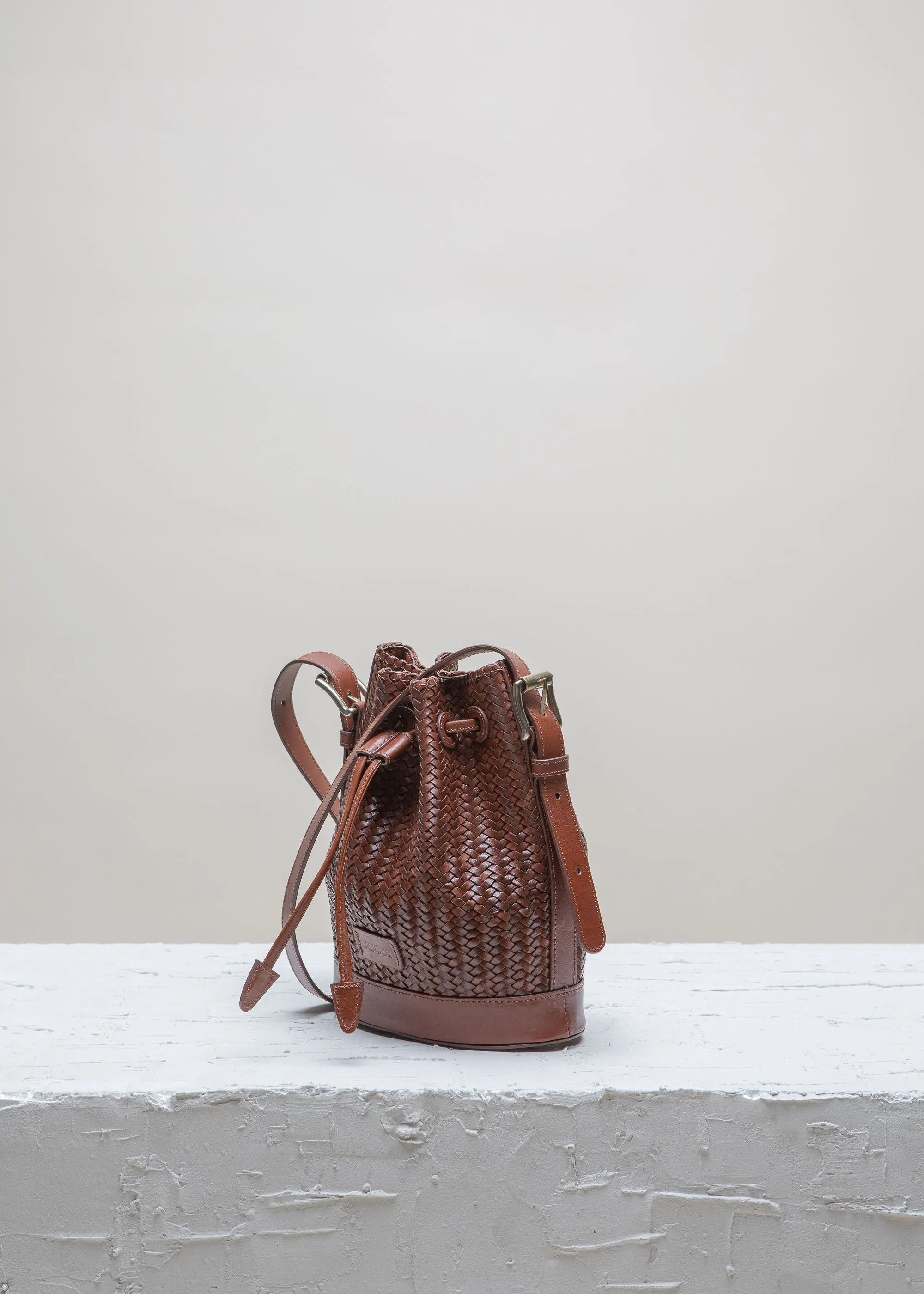 Gaya Mini Nutmeg Twill Bucket Bag