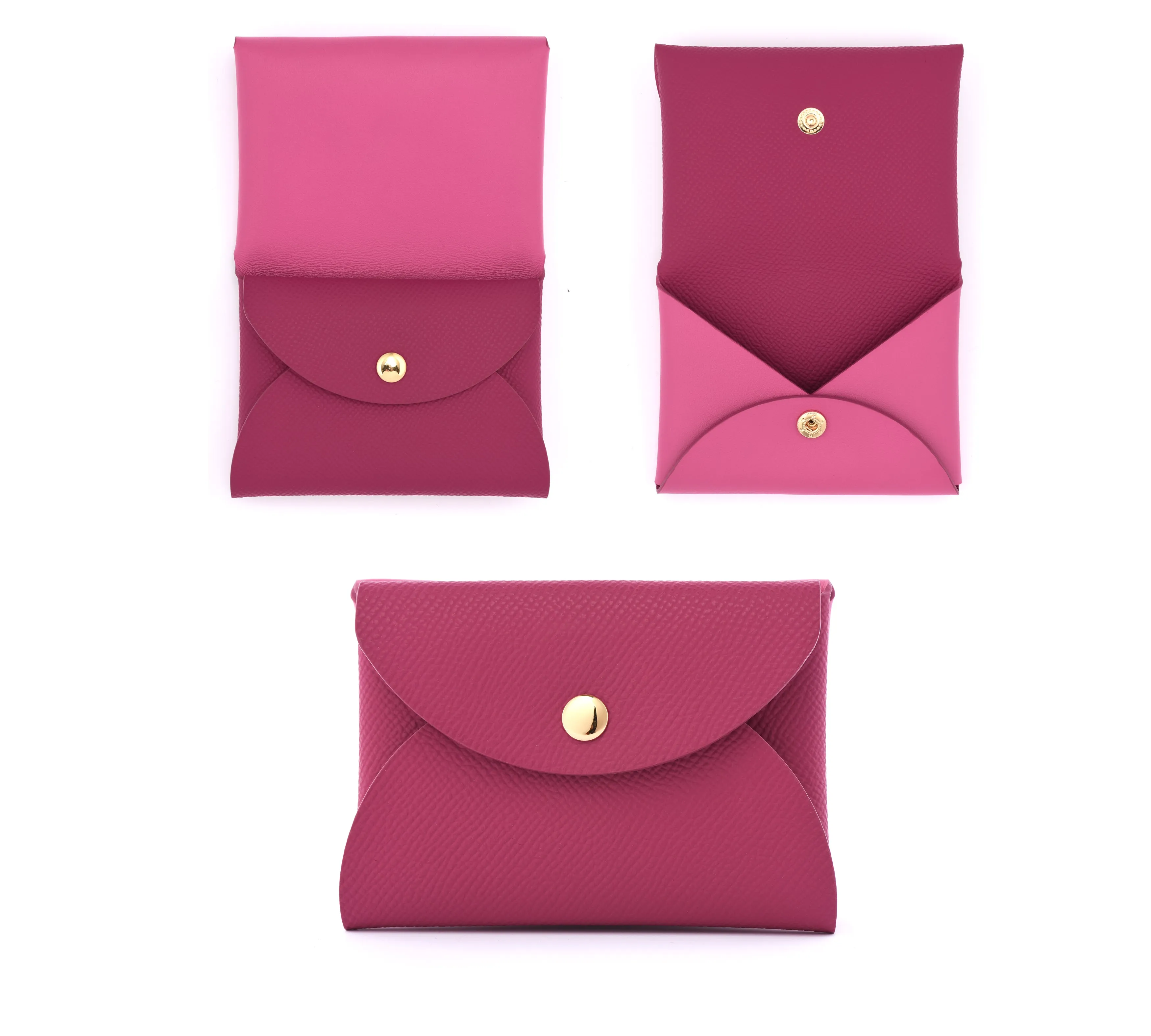 "CORSICA TRIU" LEATHER CARD HOLDER COMPACT WALLET - 7 COLORS