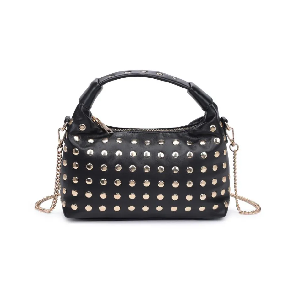 The Gold Stud Crossbody in Black